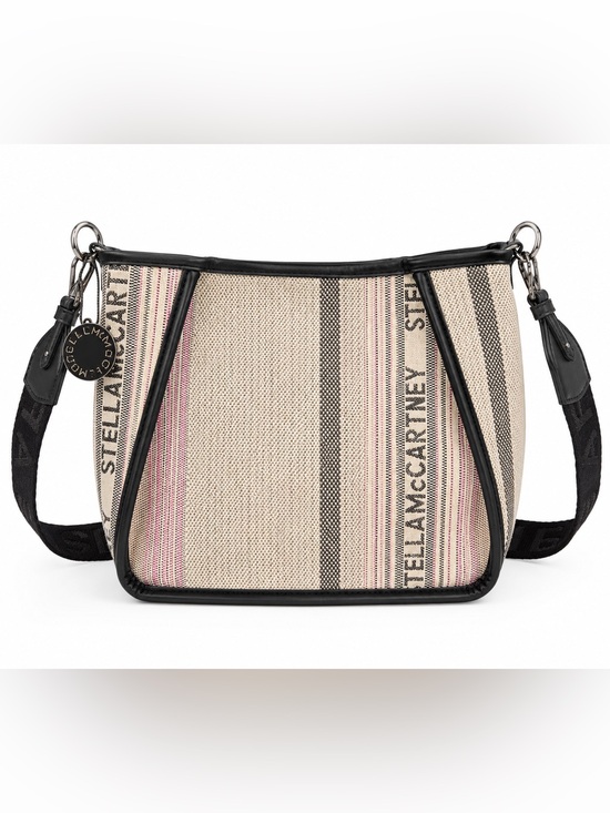 Stella McCartney Handbags - Stella McCartney Black and Cream Striped Shoulder Bag